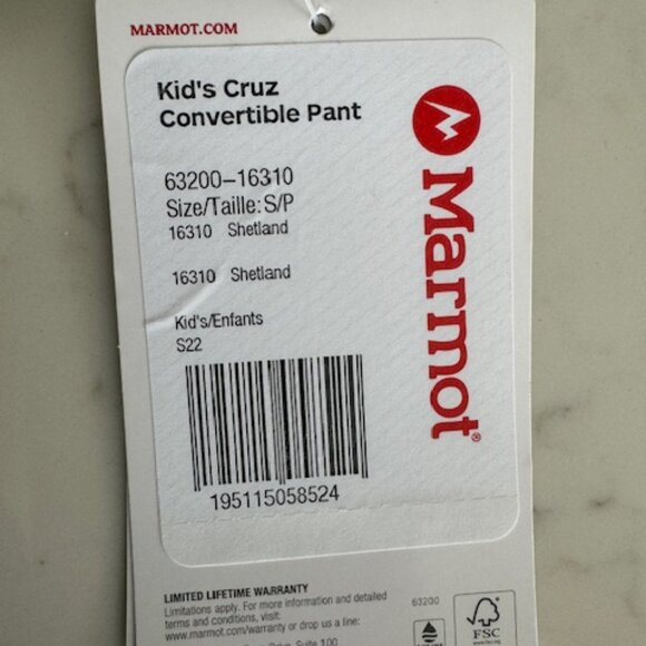 Marmot Boys Cruz Convertible Pants - Picture 3 of 3